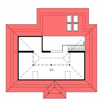 Plan de sol du premier étage - BUNGALOW 33